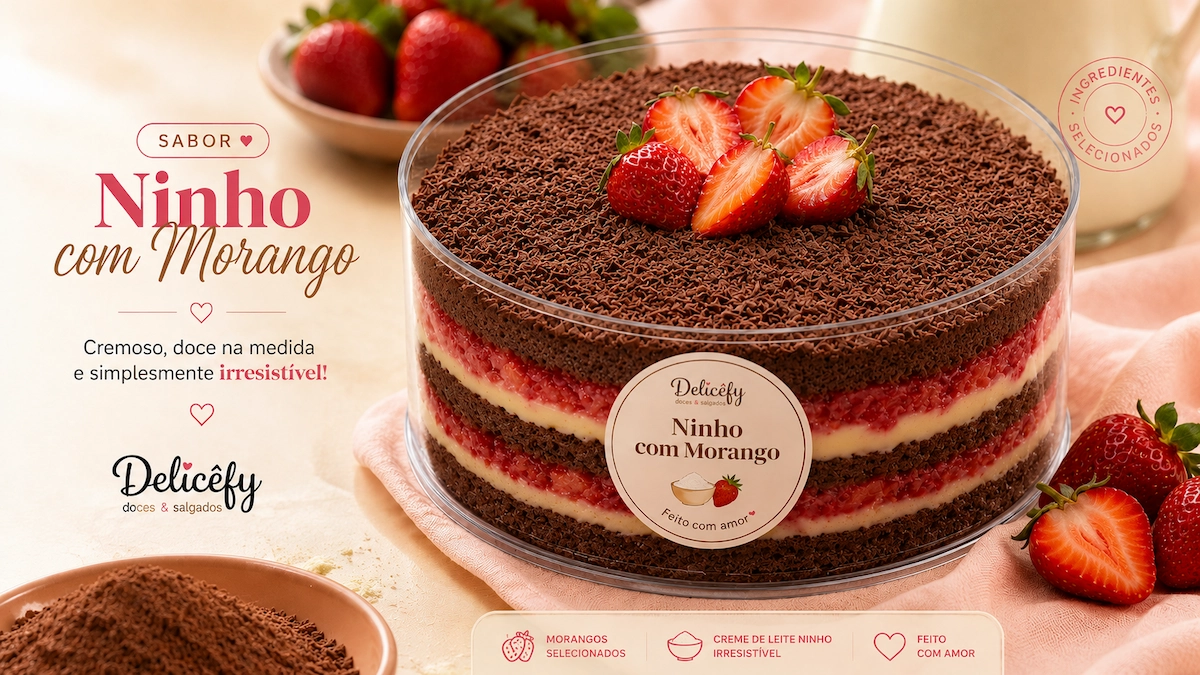 Cake Box Ninho com Morango Chocolate