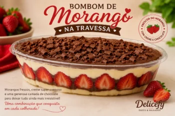 Bombom de Morango na Travessa