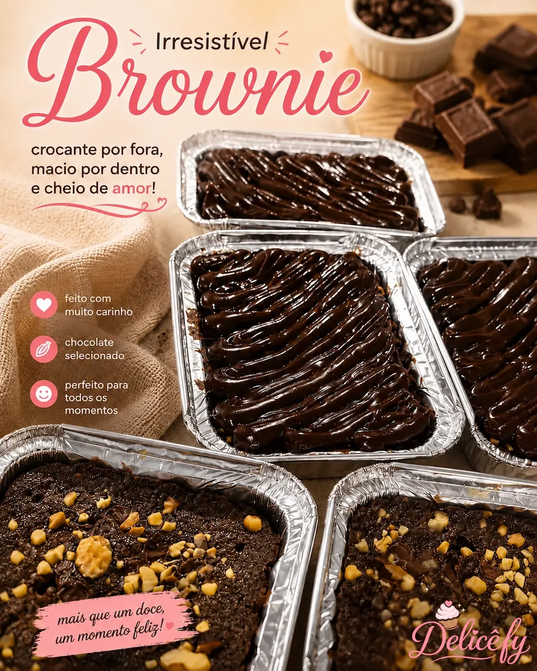 Brownie artesanal Delicêfy