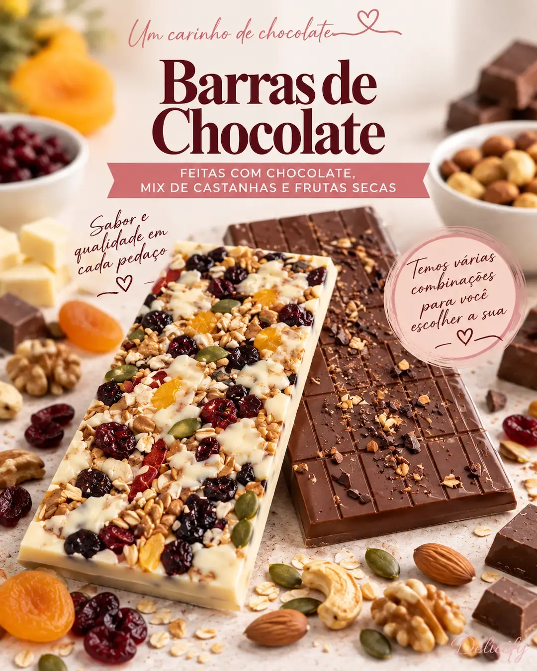 Barra de Chocolate da Delicêfy