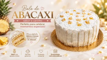 Bolo de Abacaxi com Coco
