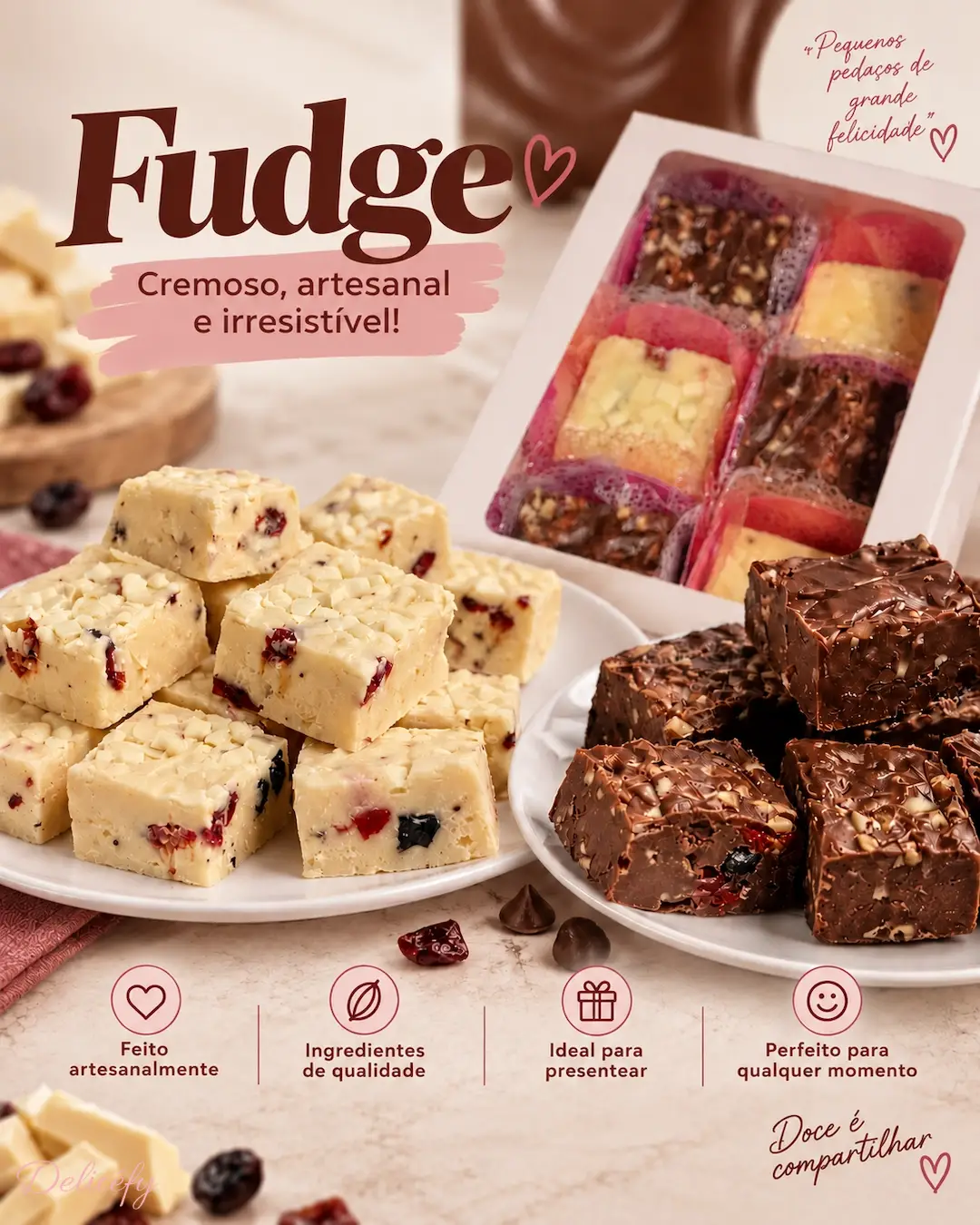 Caixa com 6 unidades de Fudge Delicêfy